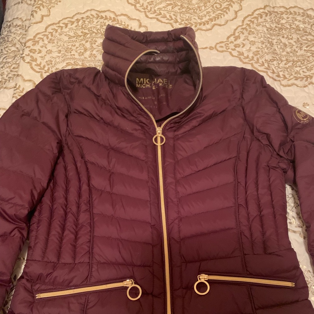 Michael Kors Burgundy Puffer Jacket